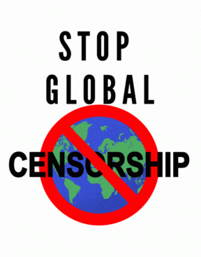 Stop global censorship Logo